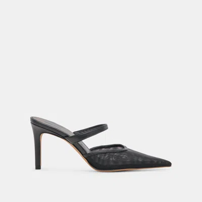 Dolce Vita Katik Heels Onyx Mesh In Black