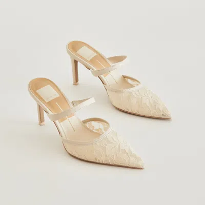Dolce Vita Katik Heels White Floral Lace