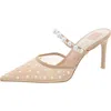 Dolce Vita Katik Pearl Womens Embellished Pointed Toe Mules In Beige