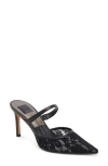 Dolce Vita Katik Pointed Toe Mule In Black Floral Lace