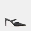 Dolce Vita Katik Wide Heels Onyx Mesh In Black