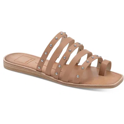 Dolce Vita Kaylee Womens Faux Leather Toe Loop Slide Sandals In Multi