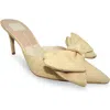 Dolce Vita Kaylie Bow Pointed Toe Mule In Light Natural Raffia