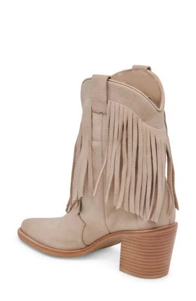 Dolce Vita Kaylie Pointed Toe Western Boot In Taupe Nubuck