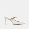 Dolce Vita Keli Crystal Heels White Satin In White