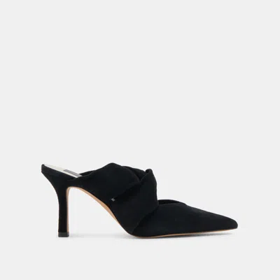 Dolce Vita Kelsy Heels Onyx Suede In Black