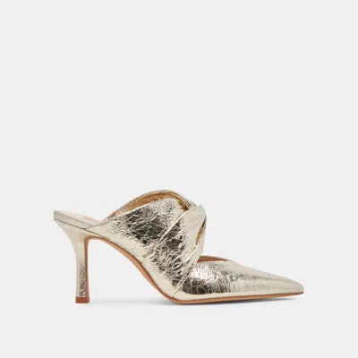 Dolce Vita Kelsy Heels Platinum Distressed Leather
