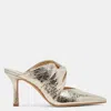 Dolce Vita Kelsy Heels Platinum Distressed Leather In Multi