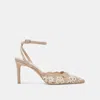 Dolce Vita Kenedy Heels Taupe Multi Crochet