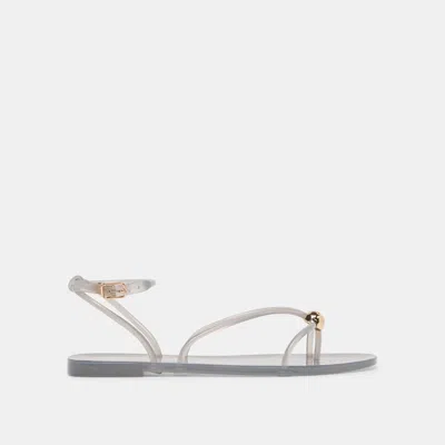 Dolce Vita Kenley Ankle Strap Jelly Sandal In Silver