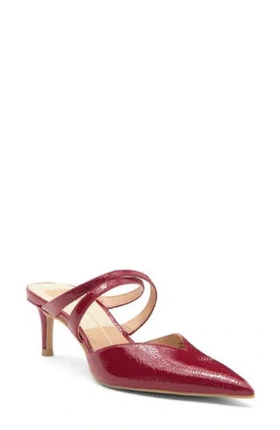Dolce Vita Kenton Mule In Crimson Crinkle Patent Stella
