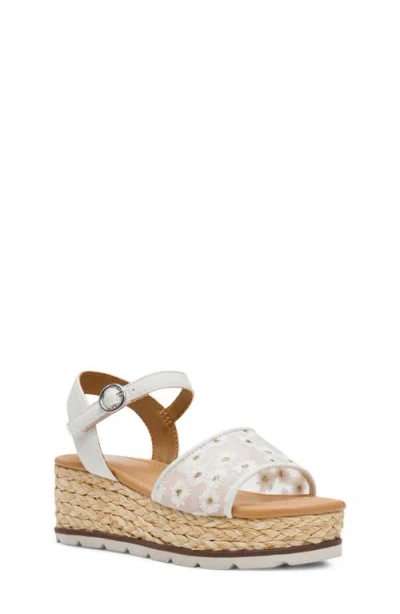 Dolce Vita Kids' Velomy Espadrille Ankle Strap Platform Wedge Sandal In White