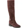 Dolce Vita Kilian H2o Wide Calf Boots Mahogany Suede In Brown