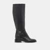 Dolce Vita Glory H2o Extra Wide Calf Boots Black Leather In Black