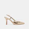 Dolce Vita Kim Heels Gold Distressed Leather