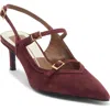 Dolce Vita Kishan Pointed Toe Slingback Pump In Burgundy