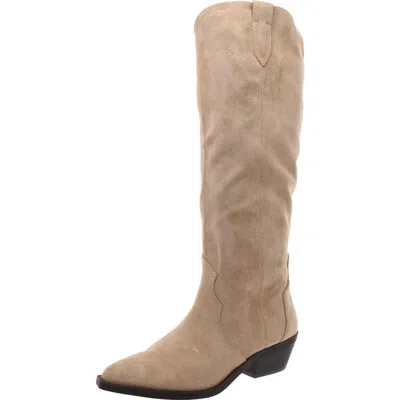 Dolce Vita Kit Womens Western Tall Knee-high Boots In White