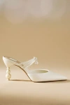 Dolce Vita Klaire Pearl Bead Heels In White