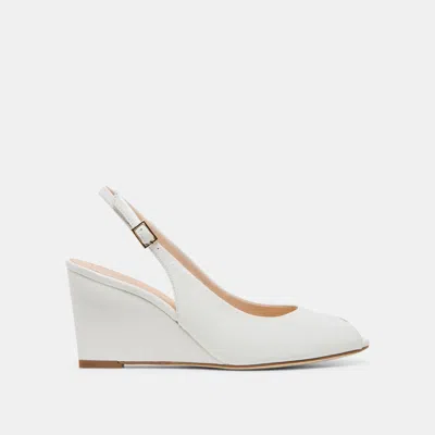 Dolce Vita Kola Wedges In White Leather Size 11 By  In Multi