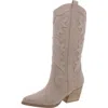DOLCE VITA KRANZ WOMENS LEATHER BLOCK HEEL COWBOY, WESTERN BOOTS