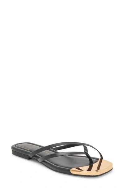 Dolce Vita Laguna Flip Flop In Black Leather