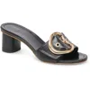 Dolce Vita Laika Womens Leather Slip-on Heels In Black
