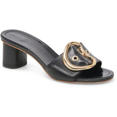 Dolce Vita Laika Womens Leather Slip-on Heels In Grey/white Leather