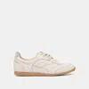 Dolce Vita Laini Sneakers Off White Crackled Leather In Neutral