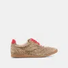 Dolce Vita Laini Sneakers Tan Leopard Printed Suede In Animal Print