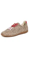 Dolce Vita Laini Sneakers Tan Leopard Printed Suede