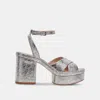 Dolce Vita Laisha Heels Silver Distressed Leather