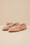 Dolce Vita Lakin Flats Bamboo Perforated Nubuck In Beige