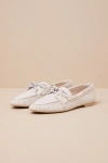 Dolce Vita Lakin Ivory Leather Loafers In Ivory