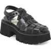 Dolce Vita Lasly Platform Fisherman Sandal In Black Leather