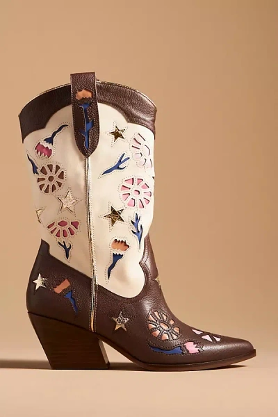 Dolce Vita Lassie Cowboy Boots In Multicolor