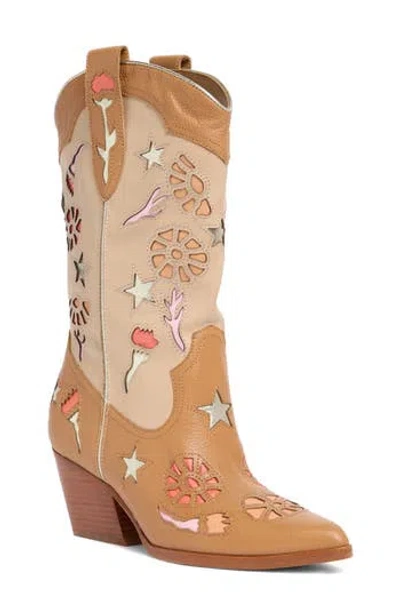 Dolce Vita Lassie Western Boot In Tan Multi