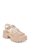 Dolce Vita Latice Strappy Sandal In Crystal Vinyl
