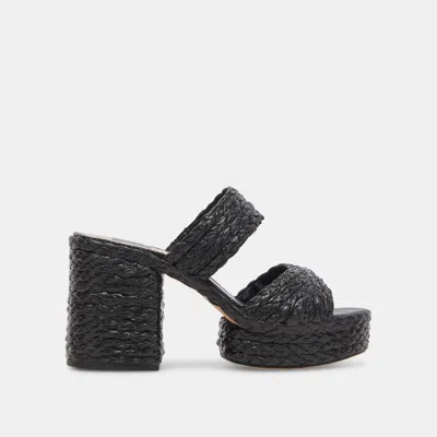 Dolce Vita Latoya Heels Black Raffia