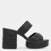 DOLCE VITA LATOYA HEELS BLACK RAFFIA