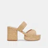 Dolce Vita Latoya Raffia Platform Sandal In Brown