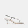 Dolce Vita Laury Heels Silver Embossed Leather In Multi