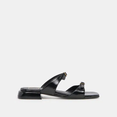Dolce Vita Lavern Sandals Midnight Crinkle Patent