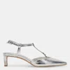 Dolce Vita Women's Odela Pointed-toe Slingback Kitten-heel Pumps In Silver