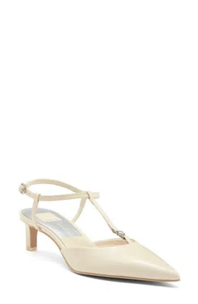 Dolce Vita Lavon Kitten Heel Pump In Ivory Leather
