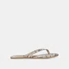 Dolce Vita Layney Sandals Black White Embossed Snake