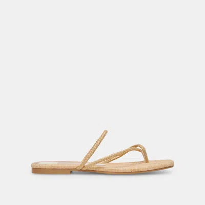 Dolce Vita Leanna Sandals Lt Natural Raffia In Brown