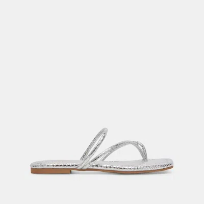 Dolce Vita Leanna Sandals Silver Embossed Stella