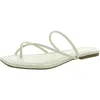 Dolce Vita Leanna Womens Faux Leather Slip On Flip-flops In White