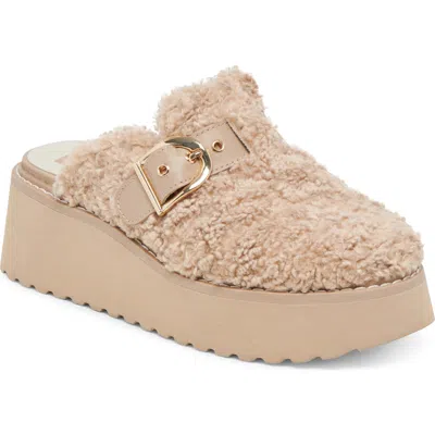 Dolce Vita Lelani Faux Fur Mule In Natural Plush
