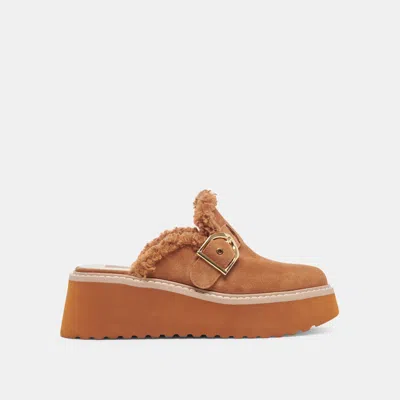 Dolce Vita Lelani Plush Flats Pecan Suede In Brown